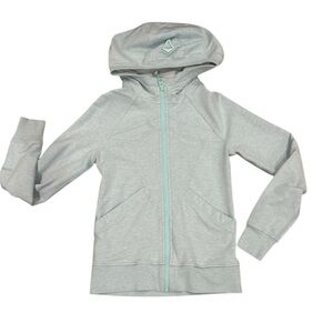 Ivivva by Lululemon Light Gray baby blue  Kids Hoodie. Sz 8